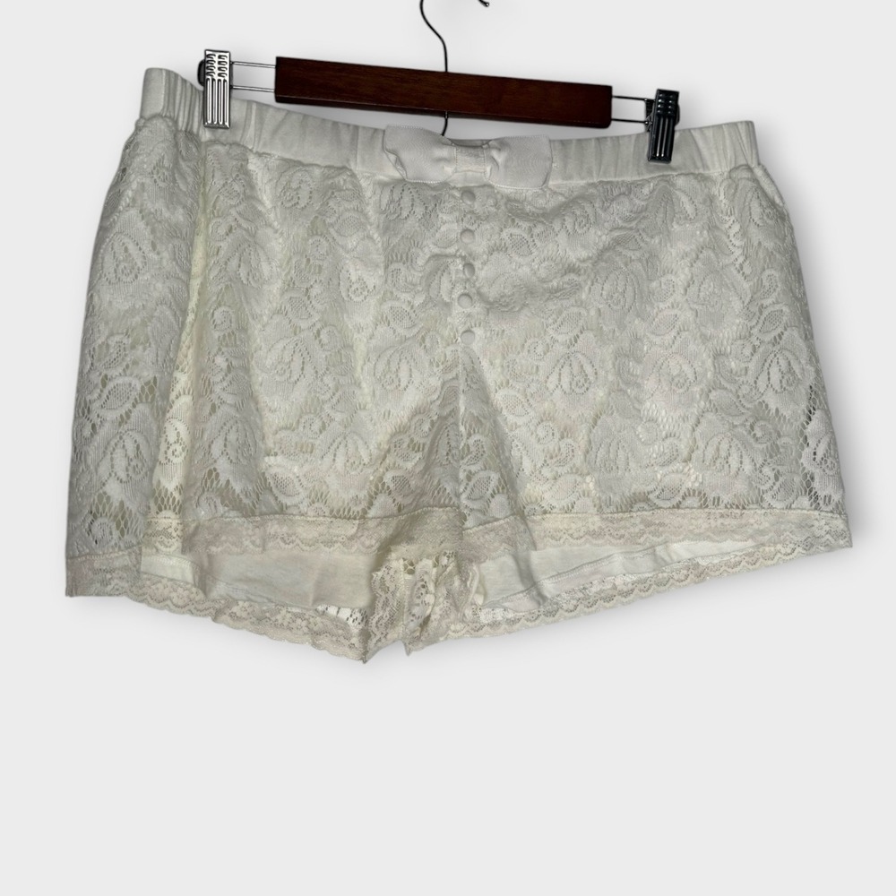 Aerie Lace Shorts Cream Fairy Cottagecore Boho Festival Retro Gypsy Size XL